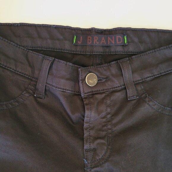 J Brand Skinny Leg Pants With Velvet Tuxedo Stripe Black Womens Size 25 - Picture 5 of 13